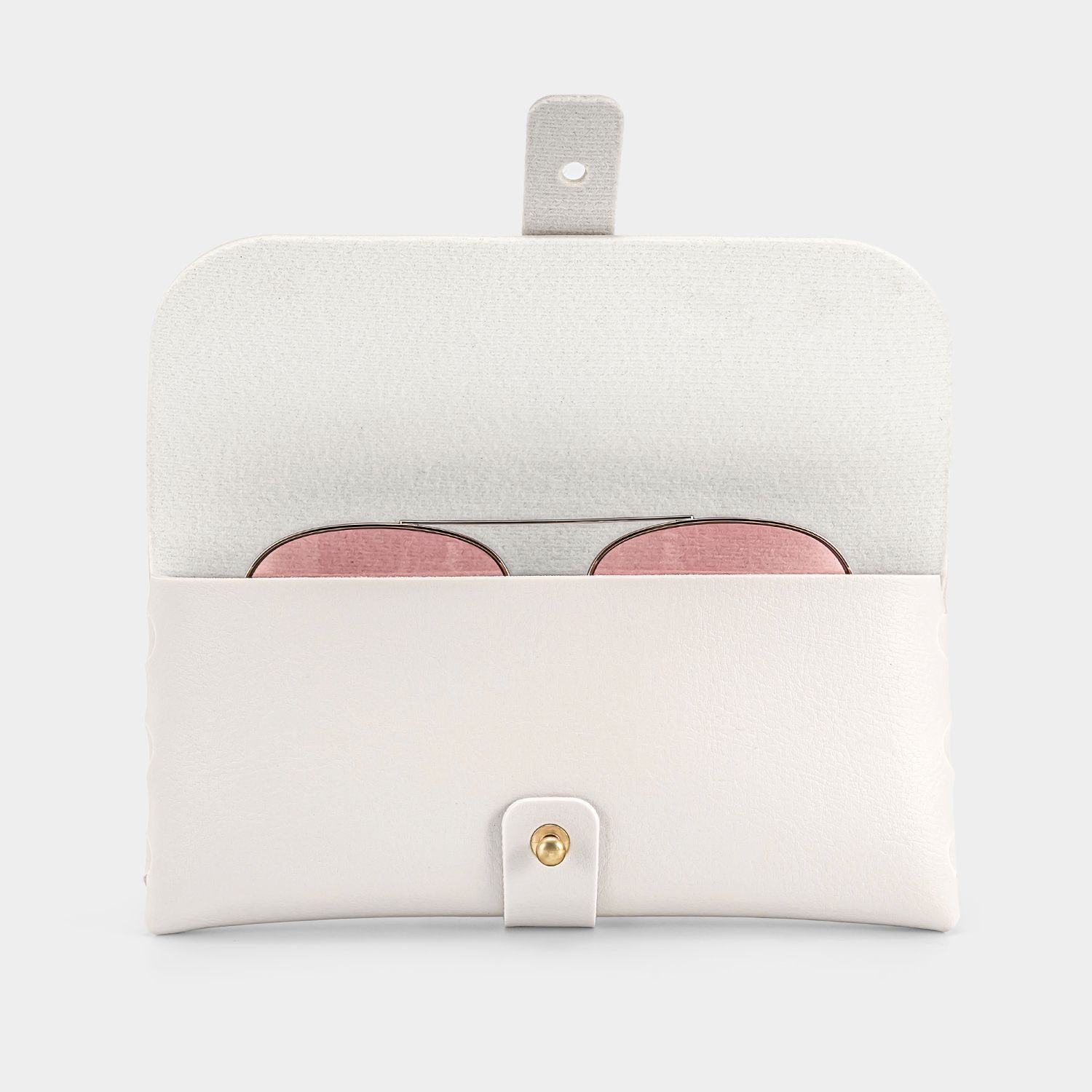 Acc-05 White Man-made Leather Box, Glasses Pocket5