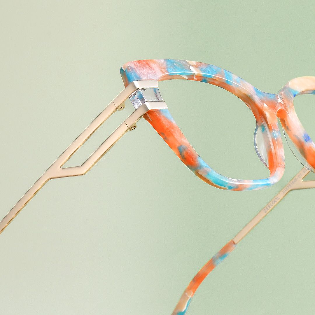 Kieran Eyeglasses in Rectangle Multicolor Frame | Zeelool11