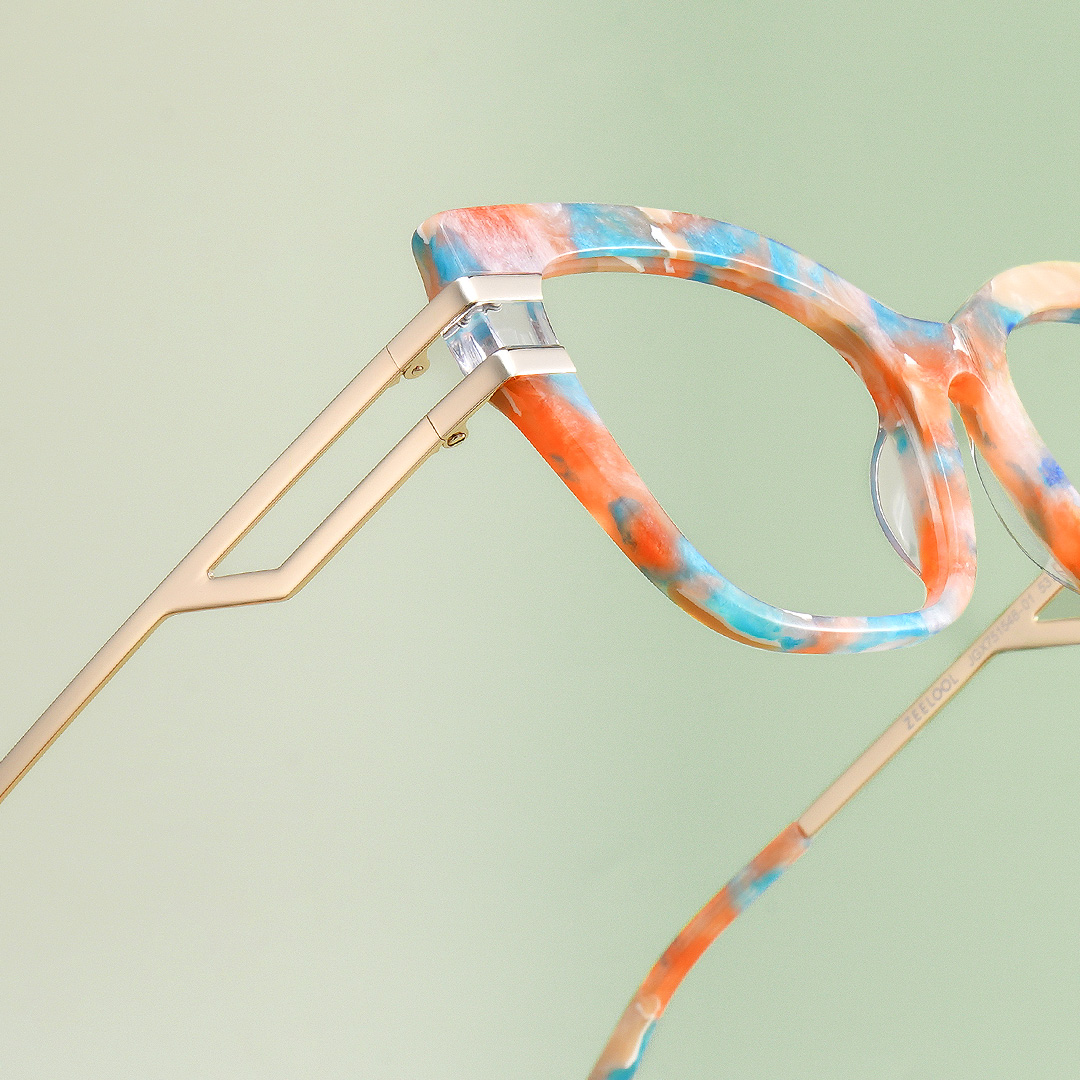 Kieran Rectangle Floral Glasses11