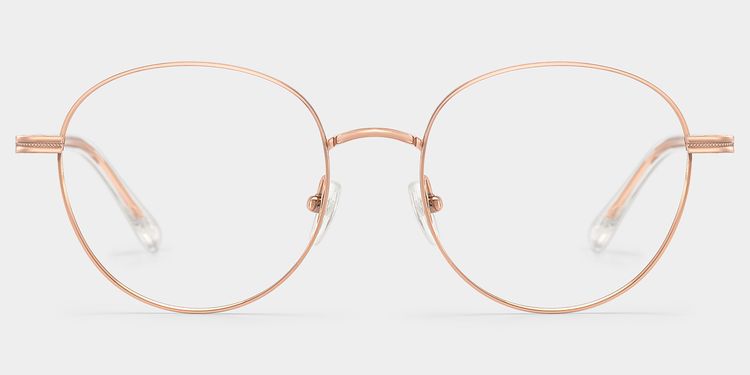 Celena Round Rose-Gold Glasses
