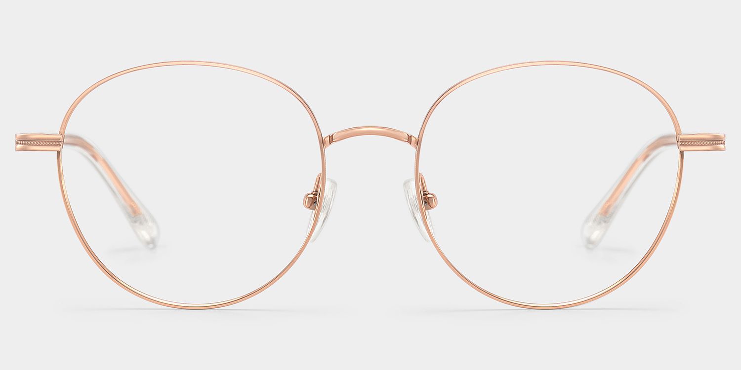 Titanium Celena Eyeglasses, Celena Round Glasses -Zeelool Glasses0