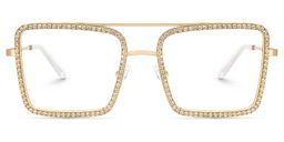 Diva Square Gold Glasses2