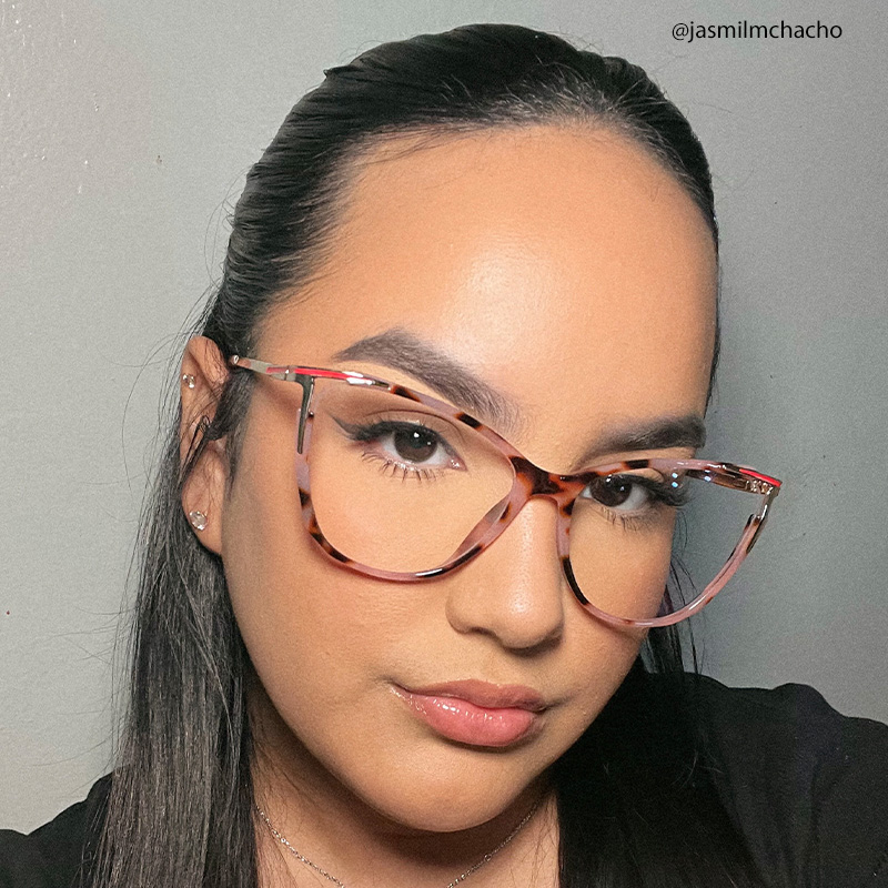 ZEELOOL Yomary Cateye Pink-Tortoise Glasses