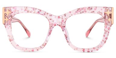 Minfia Square Pink Glasses