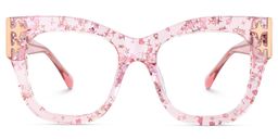 Minfia Square Pink Glasses1