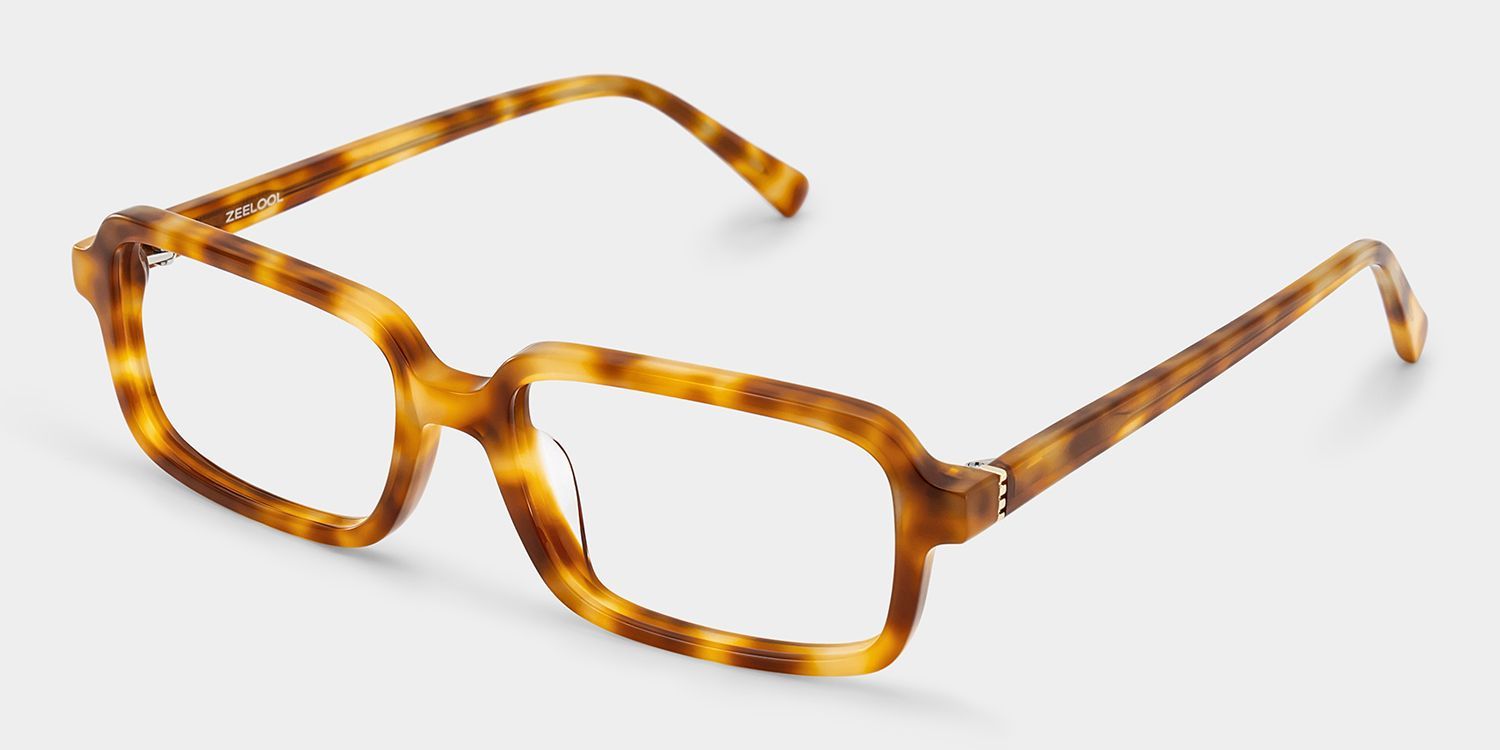 Danielle Light Brown Tortoise Shell Rectangle Glasses | ZEELOOL3