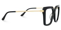 Flora Square Black Glasses2