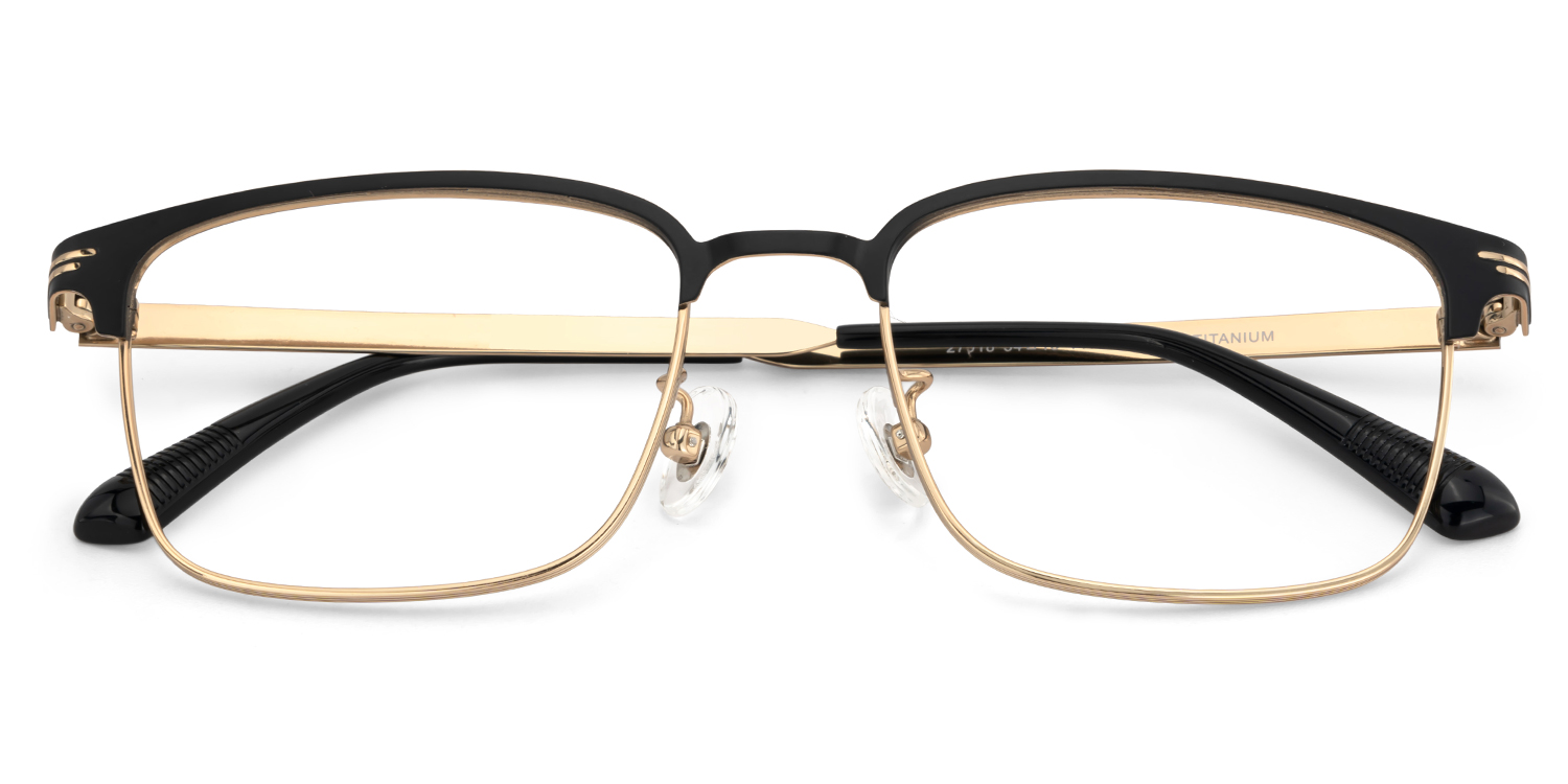 Men's Titanium Glasses Frames with Browline Shape2