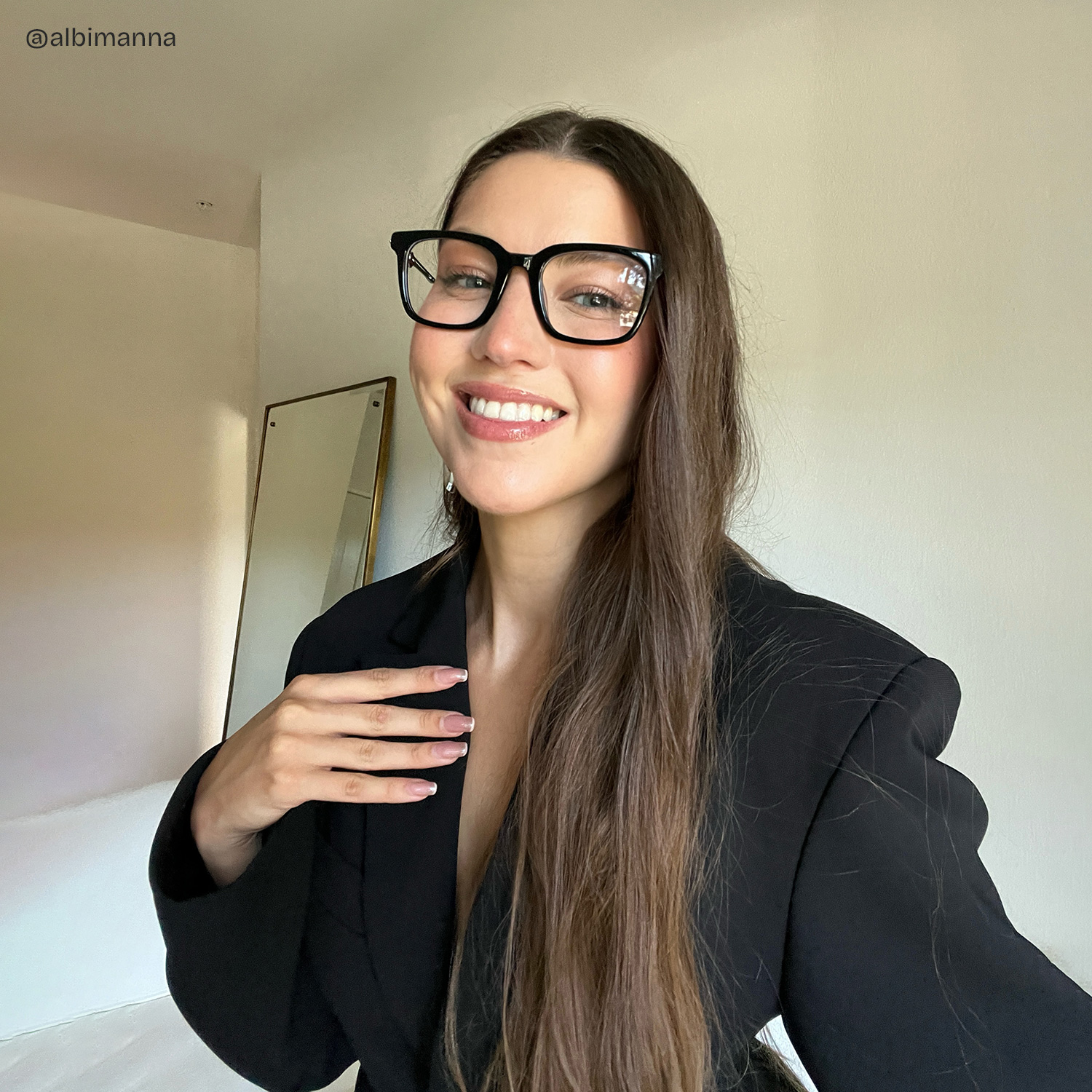 Reese black glasses with silver rims Online | ZEELOOL7