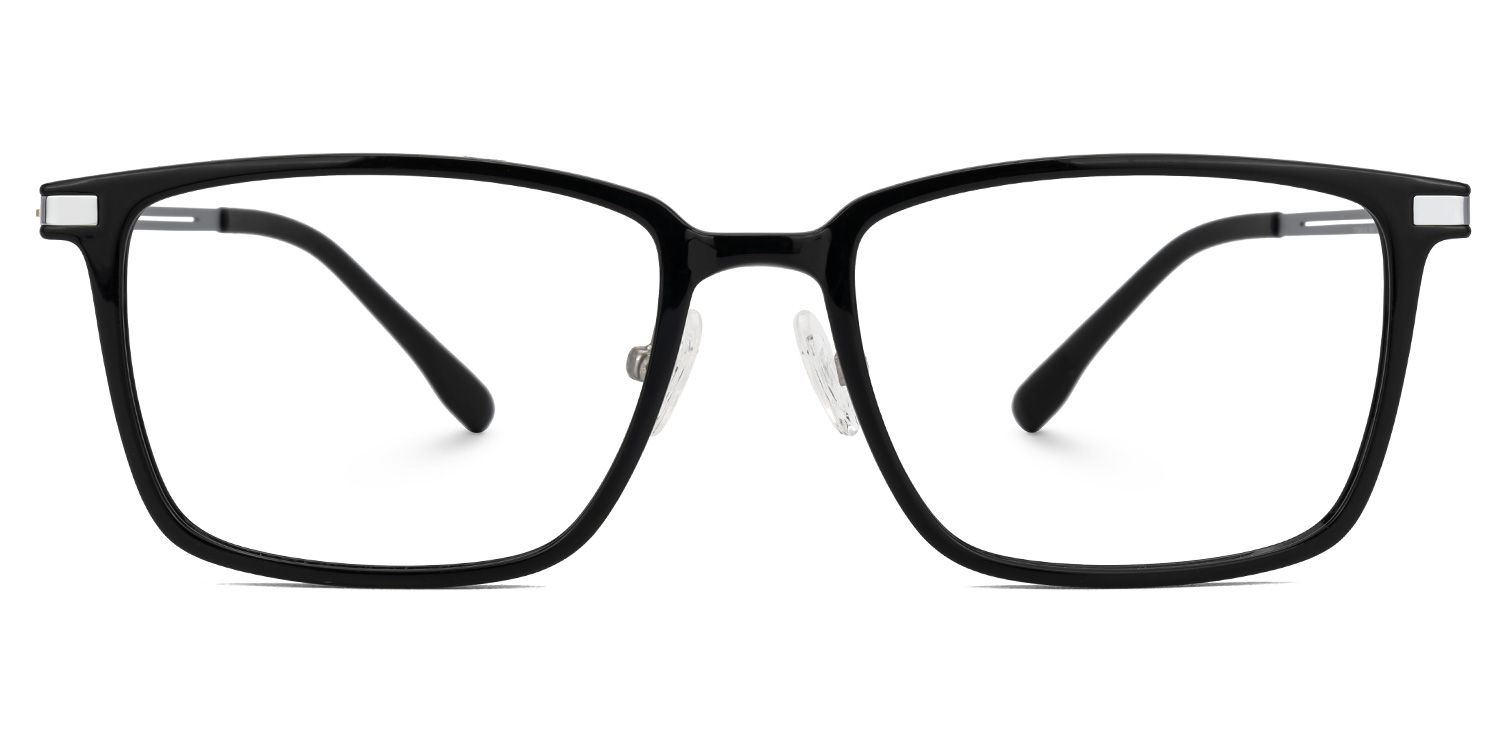 Black Ivonne Rectangle Frame Eyeglasses | ZEELOOL Canada0