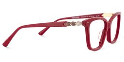 Theo Rectangle Red Glasses4