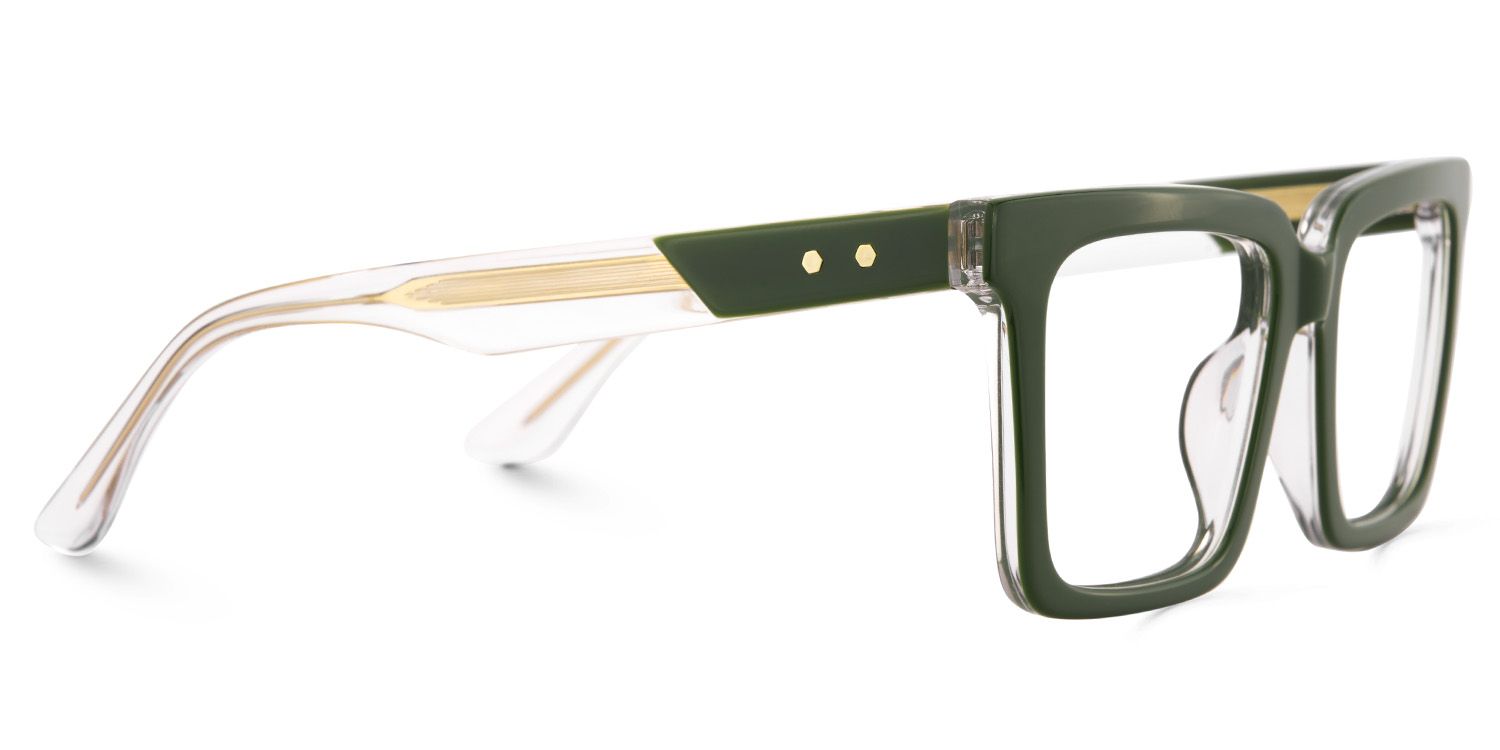 Green Square Frame Glasses - Hattie on Sale | ZEELOOL Canada4