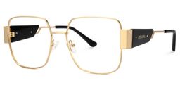 Porsha Square Gold Glasses1