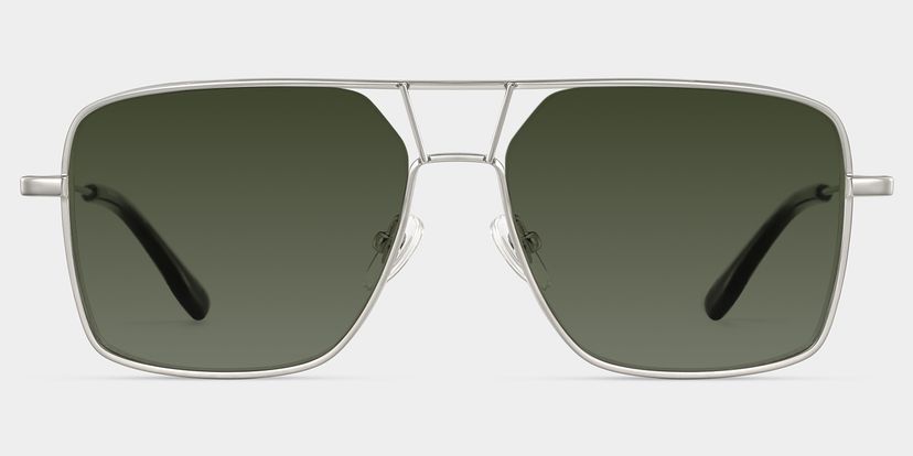 Debbie Silver Aviator Sunglasses