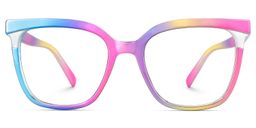 Leo Square Iridescent Glasses0