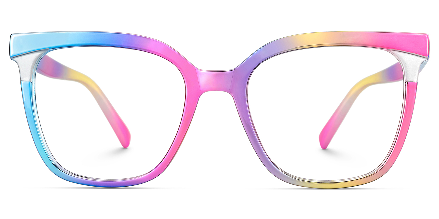 Leo Square Iridescent Glasses0