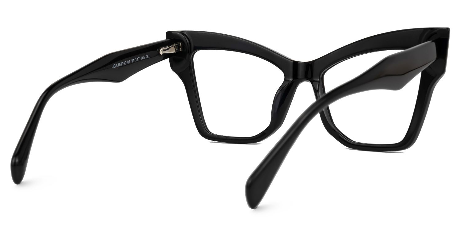 Jeanine Cateye Black Glasses3