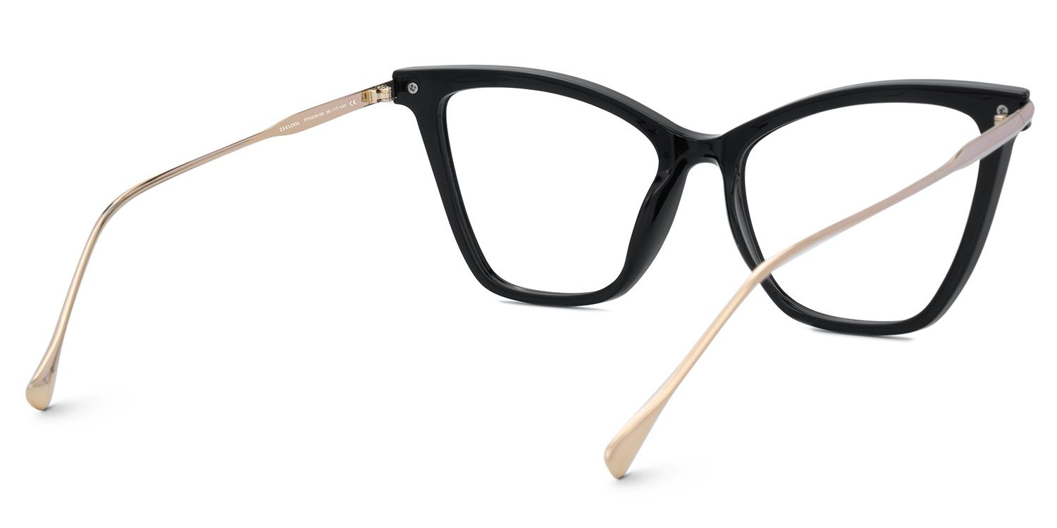 Hilary Butterfly Black Eyeglasses with Oversized Frames3