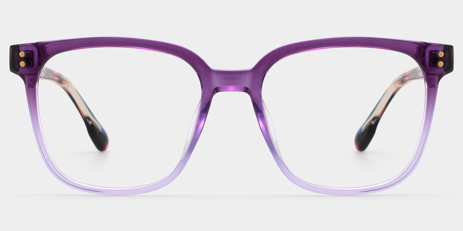 Donnalyn Purple Square Floral Eye Glasses | ZEELOOL1