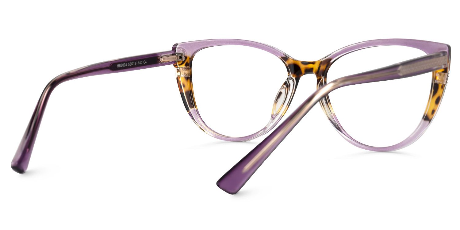Cateye Clarice Purple glasses on sale-Zeelool Glasses2