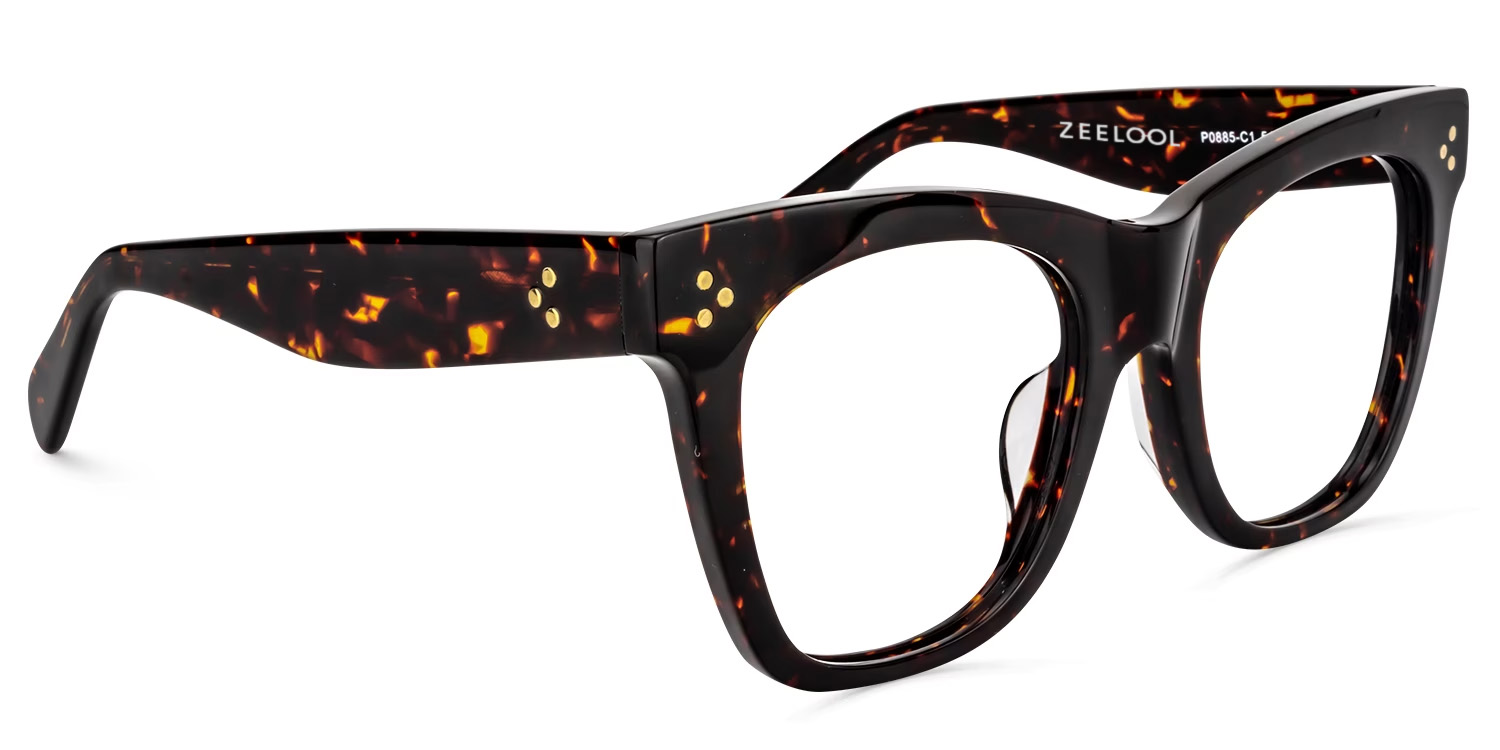 Gordon Rectangle Tortoise Frame Glasses | ZEELOOL Canada1