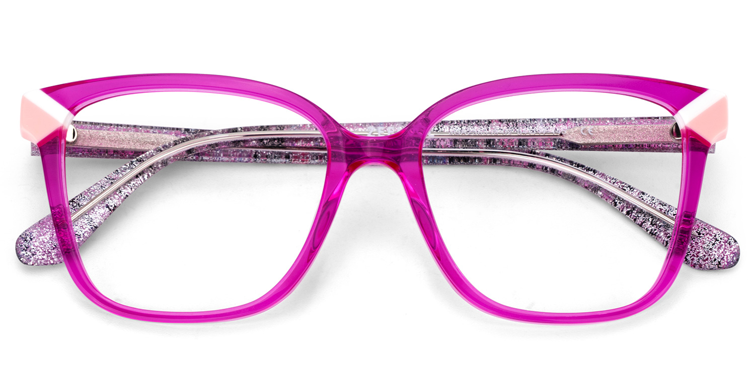 Nolan Square Neon Pink Glasses3