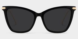 Hilary Butterfly Black Sunglasses0