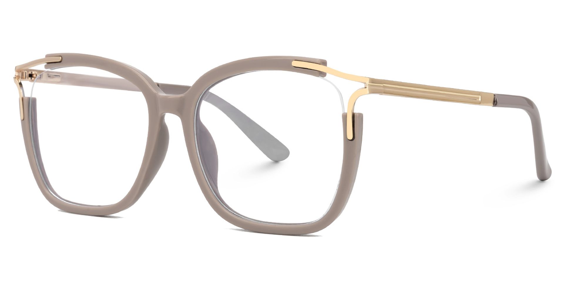 Spring hinges Sidibe Eyeglasses, Sidibe Khaki Glasses -Zeelool1