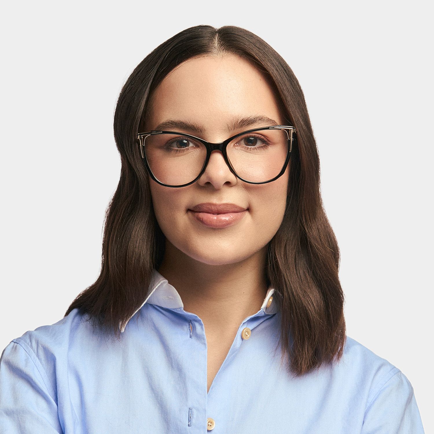 Yomary Black Cateye Frame Glasses | Zeelool Optical0