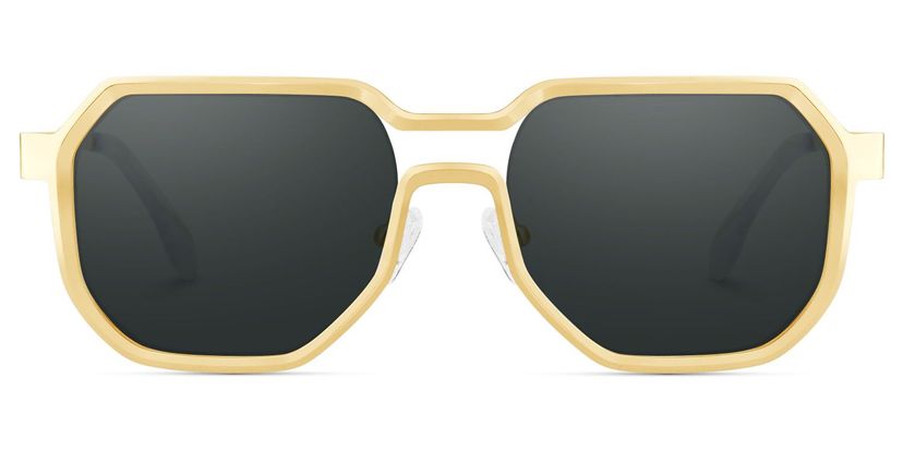 Hype Geometric Gold Glasses