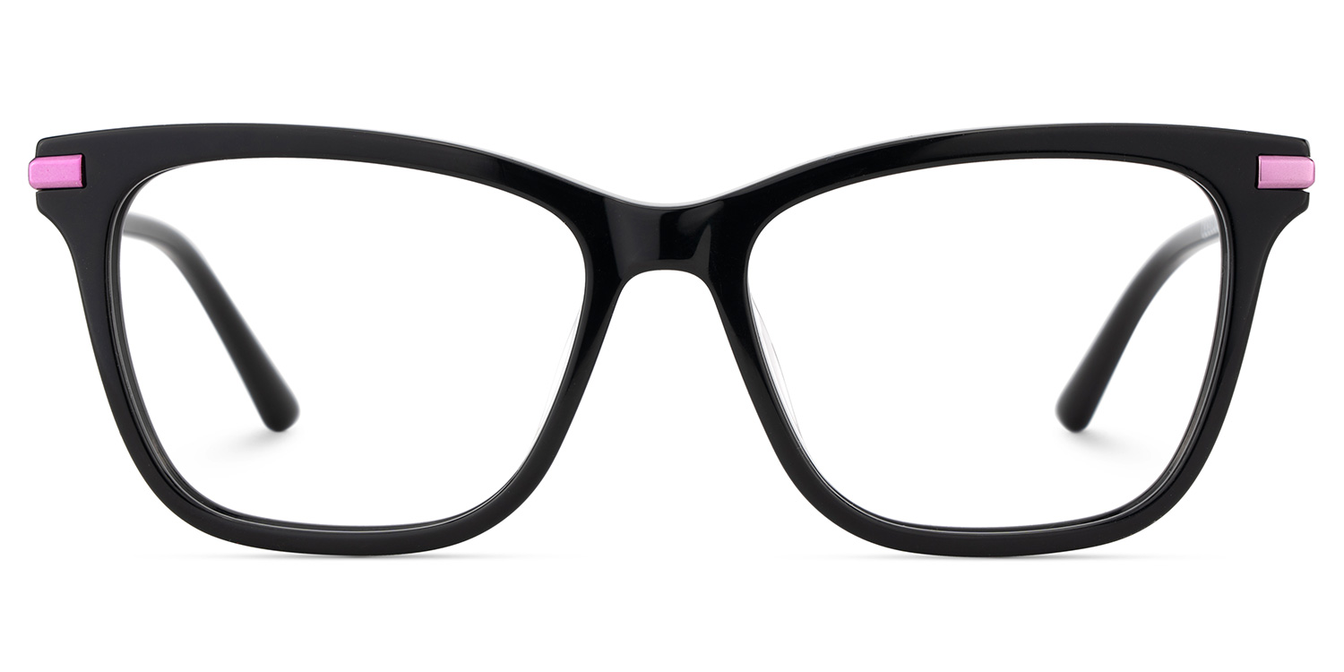 Eliot Rectangle Black Glasses1