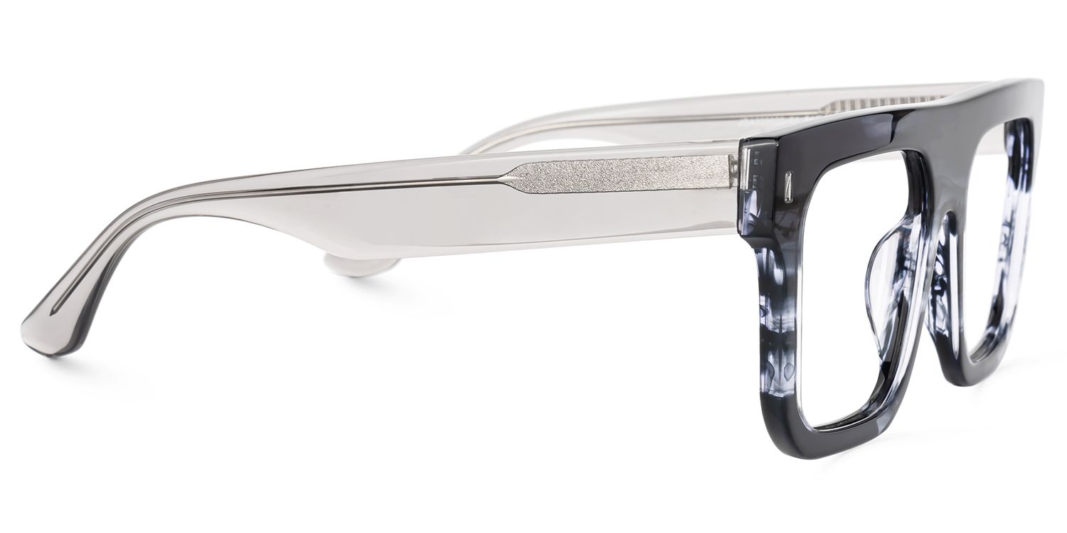 Reaux Square Ink Gray Frame Glasses for Men2