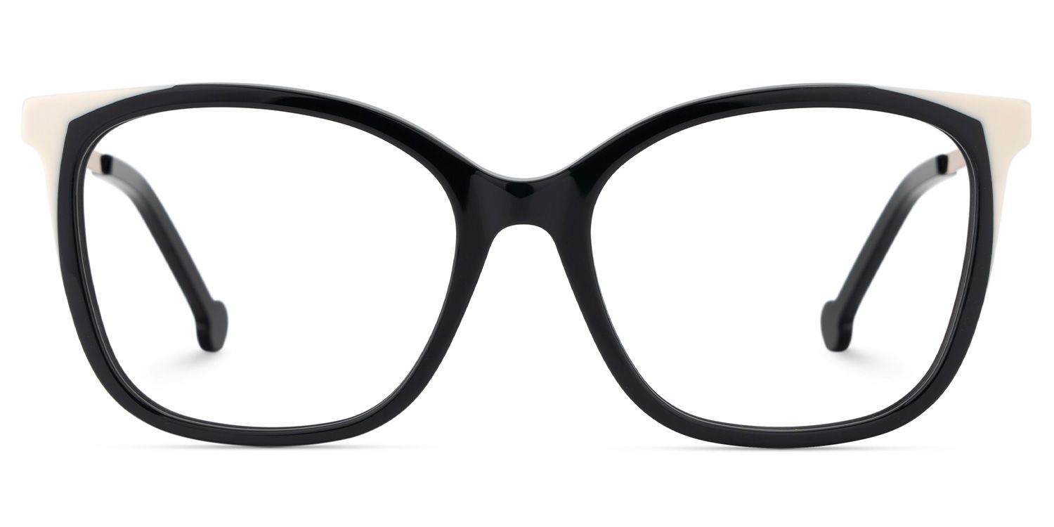 Nico Eyeglasses in Square Black White Frame | ZEELOOL Canada1