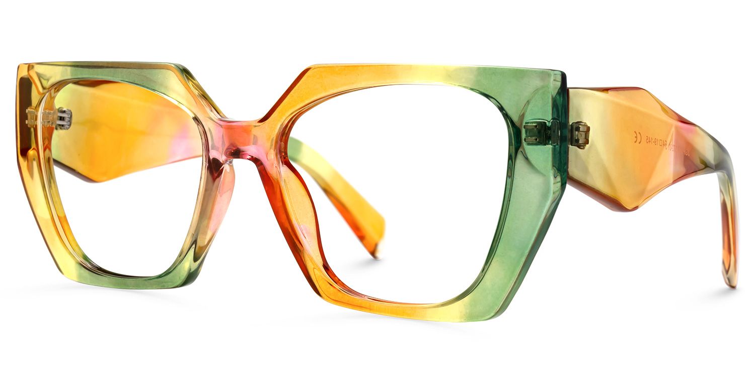 Sileidy Geometric Multicolor Funky Frame Glasses | ZEELOOL Canada1