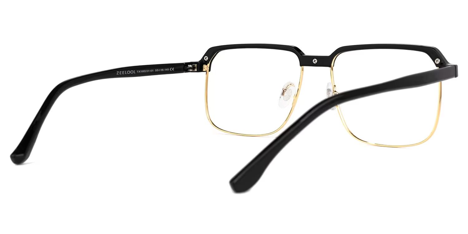 Cherron Browline Black-Gold Glasses | ZEELOOL Canada3