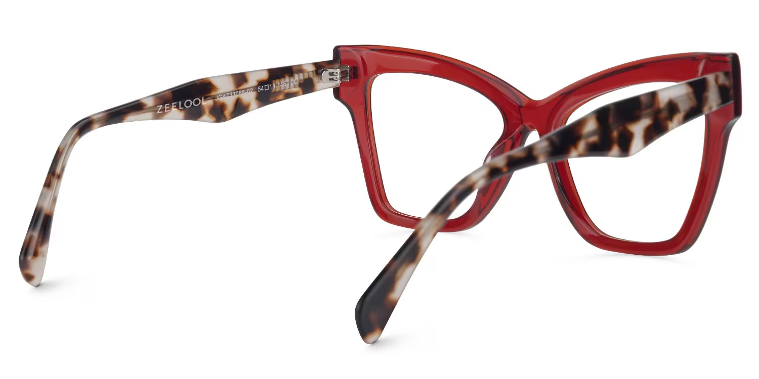 Cateye Levette Red Glasses deals -Zeelool Glasses3