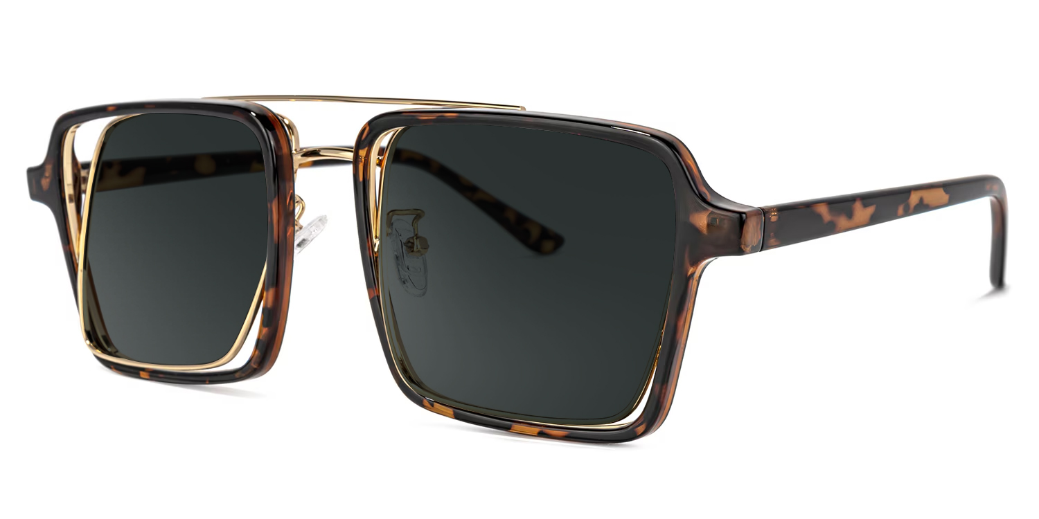 ZEELOOL Nellie Aviator Tortoise-Gold Glasses