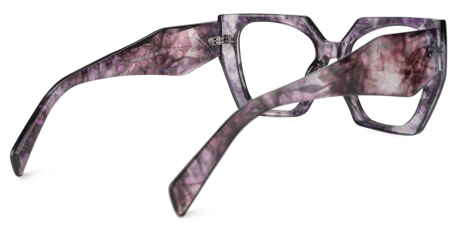 Geometric Sileidy Purple-Pink Glasses deals -Zeelool Glasses3