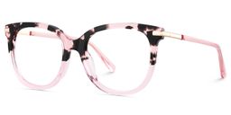 Mailyn Round Pink Tortoise Glasses3