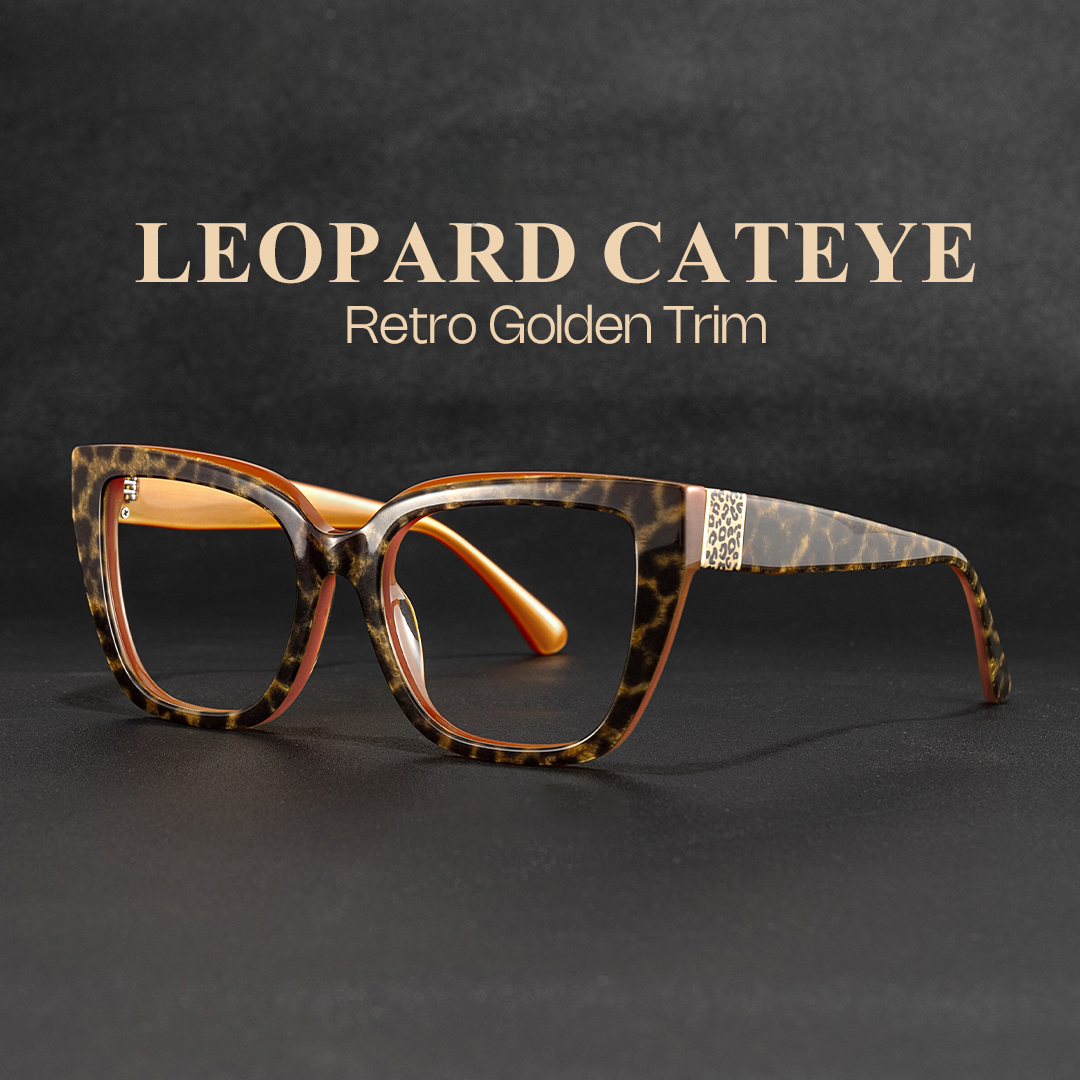 ZEELOOL Tamarrah Cateye Leopard Glasses
