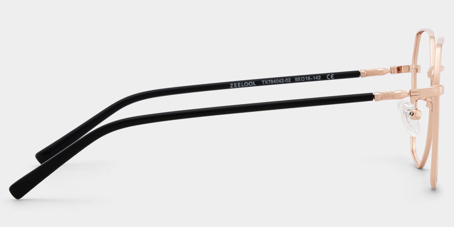 Bivins Geometric Gold Thin Frame Glasses | ZEELOOL Canada3