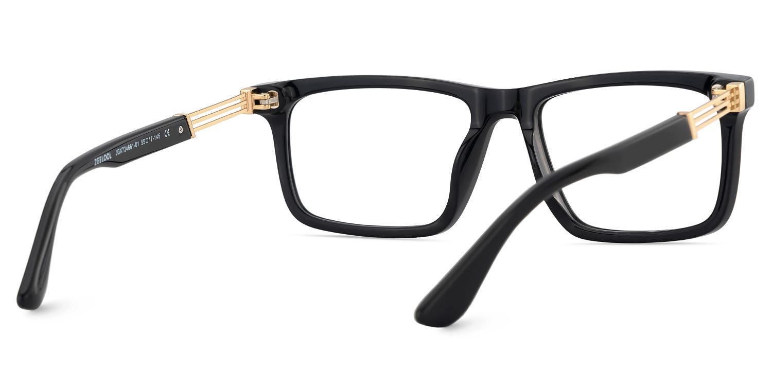 Emerson Eyeglasses in Rectangle Black Frame | ZEELOOL Canada5