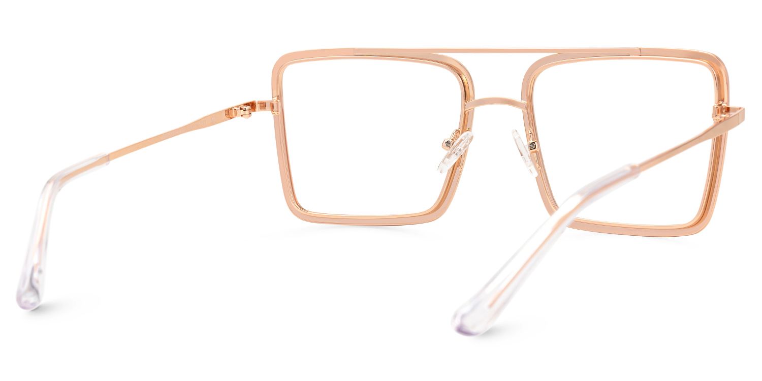 Diva Glasses, Rose Gold Eyeglasses with Pink Diamond5