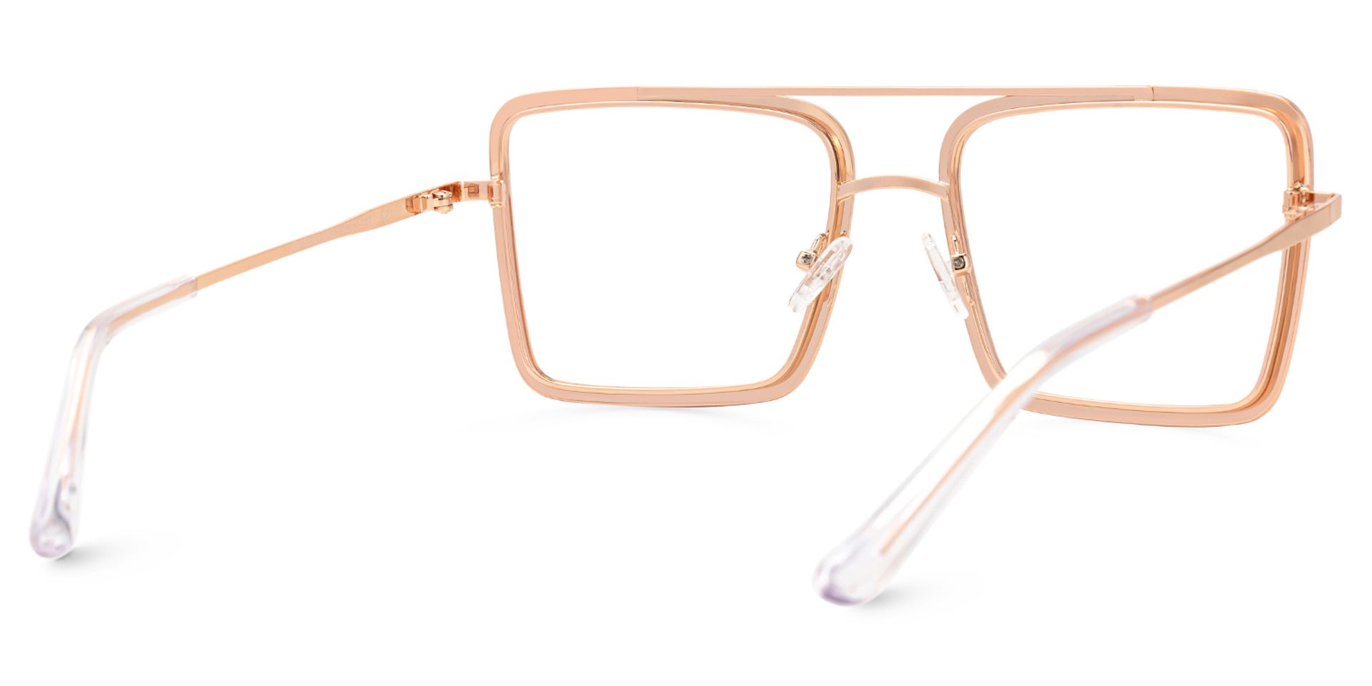 Diva Glasses, Rose Gold Eyeglasses with Pink Diamond5