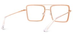 Diva Rose Gold Square Glasses5