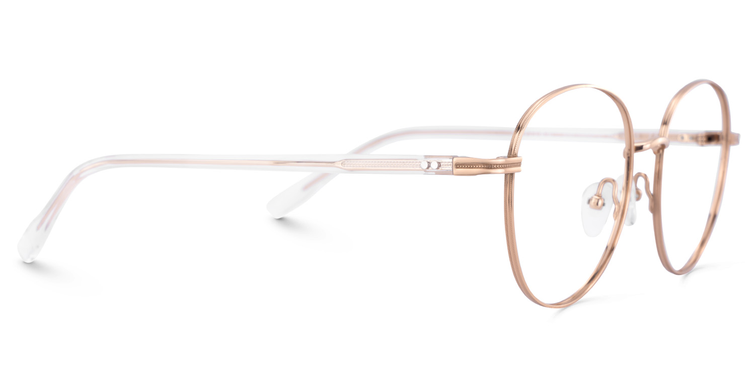 Titanium Celena Eyeglasses, Celena Round Glasses -Zeelool Glasses3