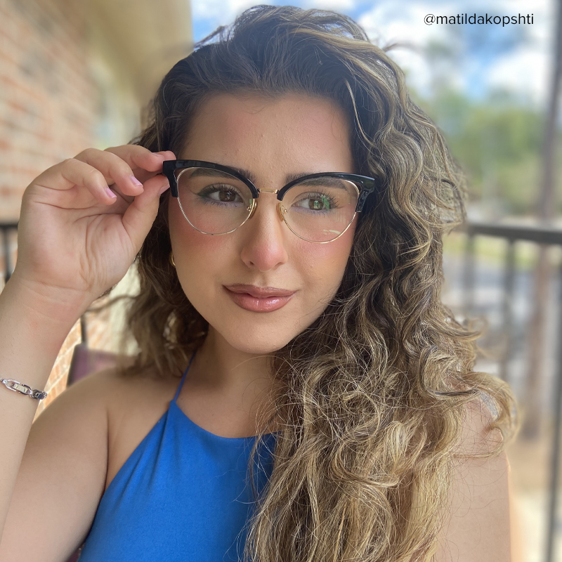 Charlene Browline Black Glasses10