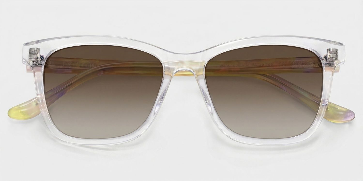 Faith Rectangle Sunglasses with Mixed Clear Frames | ZEELOOL CA1