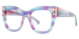 Minfia Square Blue Purple Glasses4
