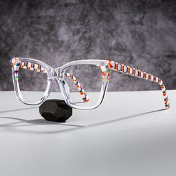 Grubbs Square Clear Glasses0